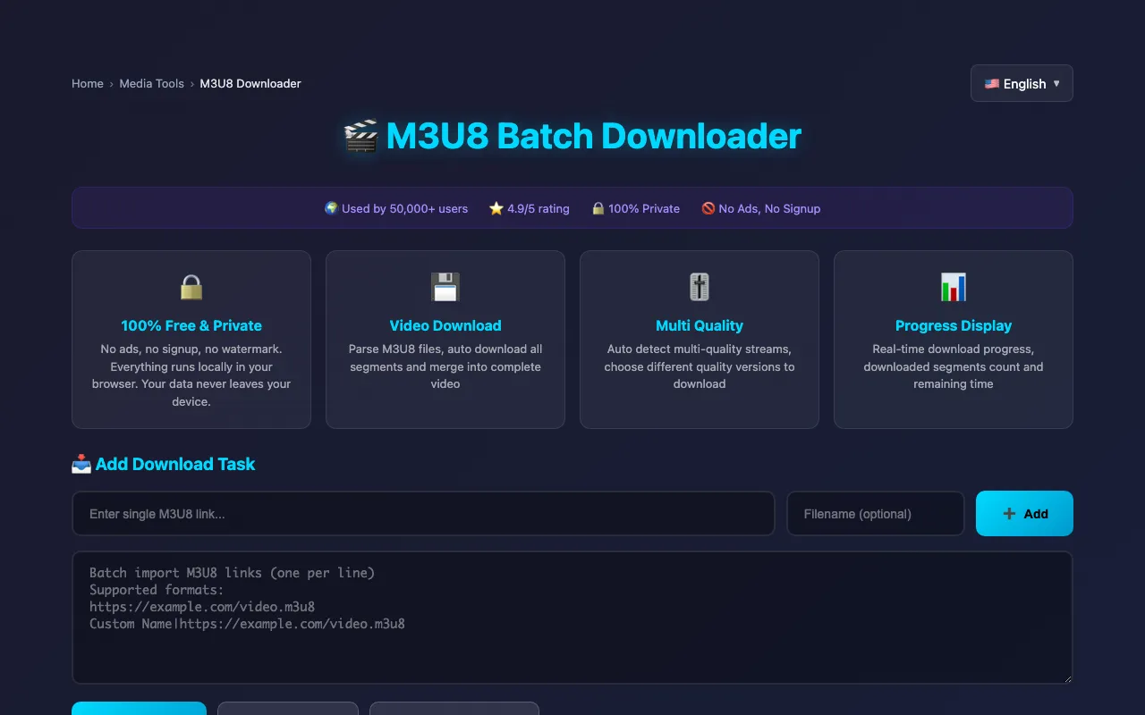 M3U8 视频下载器截图