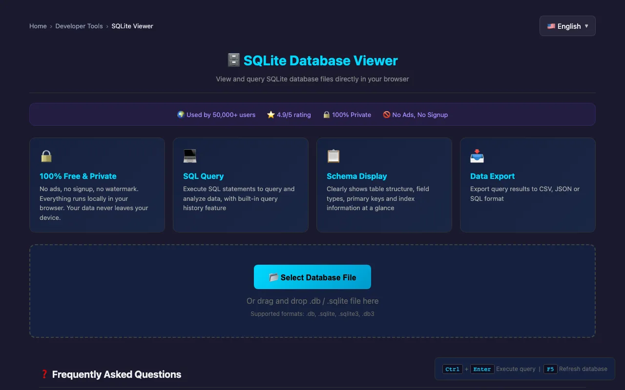 SQLite 查看器截图